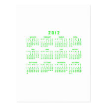 2012 Calendar Post Card