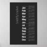 2012 Calendar Poster - Helvetica Grid System Black