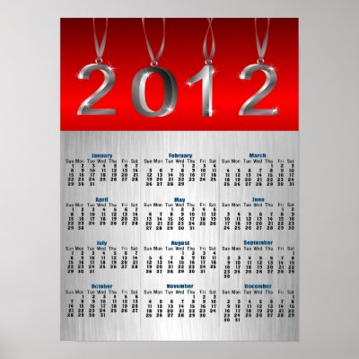 2012 Calendar Poster Print by mvdesigns