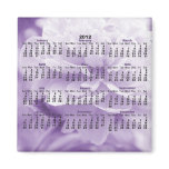 2012 Calendar - Purple Peony Calendar Magnet