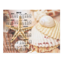 2012 Calendar - Seashell Postcard