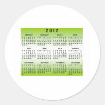 2012 Calendar Stickers