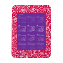 2012 Calendar Swirl Magnet
