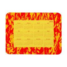 2012 Calendar Swirl Rectangular Magnet