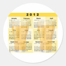 2012 Calendar with Beer Glasses print Sticker