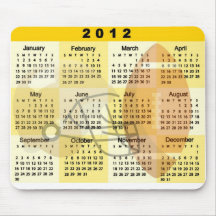 2012 Calendar with FOOTBALL print Mousepad