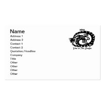 2012 Chinese New Year Dragon Business Card