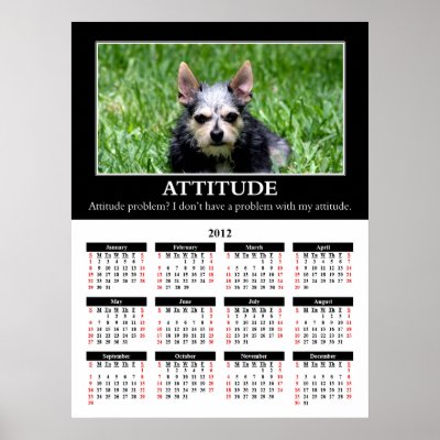 2012 Demotivational Wall Calendar: Attitude by disgruntled_genius