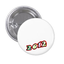 2012 - Écrivez votre propre texte Badges Avec Agrafe