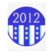2012 election round seal blue version personalized announcements