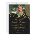 2012 Elegant gold swirls graduation party invite