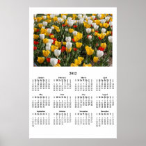 2012 Field of Tulips Yearly Wall Calendar Print
