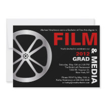 2012 Film & Media Graduation Party Invitation