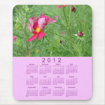 2012 Floral Calendar Mouse Pads