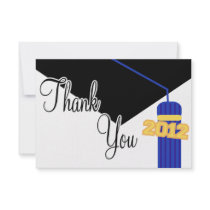 2012 Graduation Cap And Tassel Thank You (Blue)