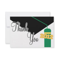 2012 Graduation Cap And Tassel Thank You (Green)