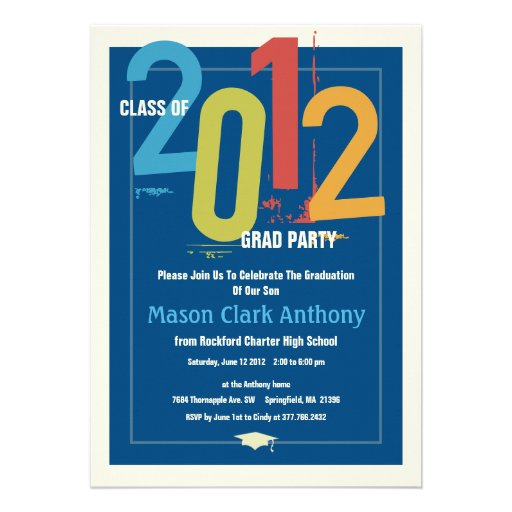 2012 Graduation Fun Party Invitation
