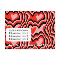 2012 Hearts, Love, Hugs, & Kisses Company Calendar Post Cards