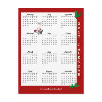 2012 Kitten Christmas Wishes Calendar Postcard
