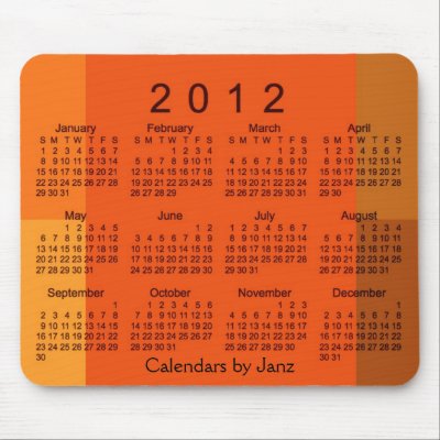 2012 Modern Art Calendar Mousepad by Calendars_by_Janz
