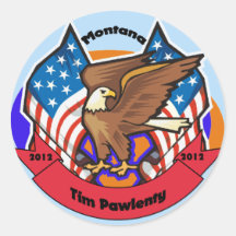 2012 Montana for Tim Pawlenty Round Sticker
