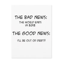 2012 Out of Debt Postcards