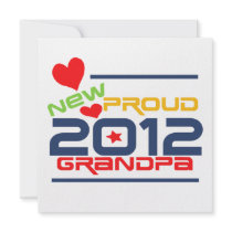2012 Proud Grandpa T-shirts and Gifts Custom Invites