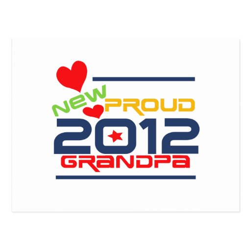 2012 Proud Grandpa T-shirts and Gifts Post Cards