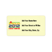 2012 Proud Nana T-shirts and Gifts Custom Address Label