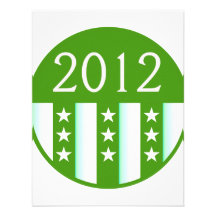 2012 Round Seal Green Colour Party Version Custom Invitations