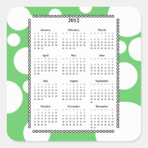 2012 Sticker Calendar