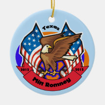 2012 Texas for Mitt Romney Christmas Ornaments