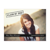 2012 Vintage Stamp Graduation Announcement/ Invite Postcards
