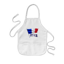2012 with French flag Apron