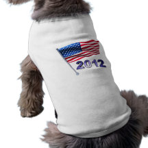 2012 with USA flag Dog Tee Shirt