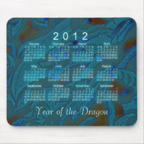 2012 Year of the Dragon Calendar Mouse Pads