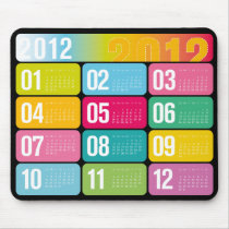 2012 Yearly Calendar Mousepads