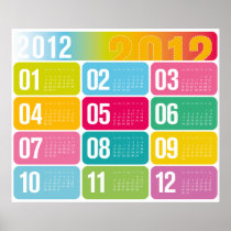 2012 Yearly Calendar Poster