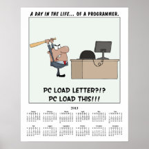 2013 Calendar Angry Programmer Print
