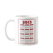 2013 Calendar Baseball mugs