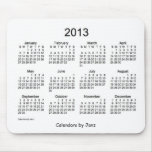 2013 Calendar Black and White Mouse Pad mousepads