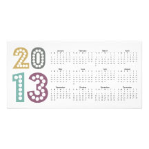 2013 Calendar Card Personalized Photo Card