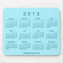 2013 Calendar Mouse Pad