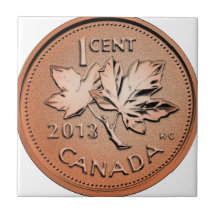 2013 Canadian penny Ceramic Tile