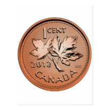 2013 Canadian penny Post Cards