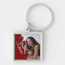 2013 Graduation Keepsake Red Silver Keychains