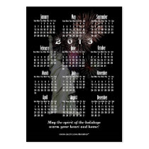 2013 New Year Greetings Pocket Calendar  2.5 X 3.5 business cards