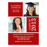 2013 Photo Graduation Invitation Red & White invitations