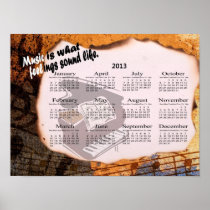 2013 Piano Poster Calendar - Feelings Sound Like posters