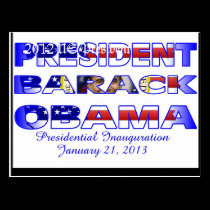 2013 PRESIDENT OBAMA Presidential Inauguration postcards